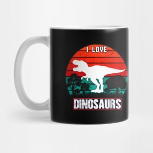 Black Panther Art - I Love Dinosaurs Mug